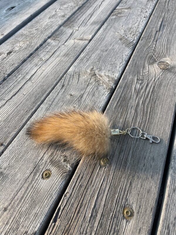 Badger Tail Keychain