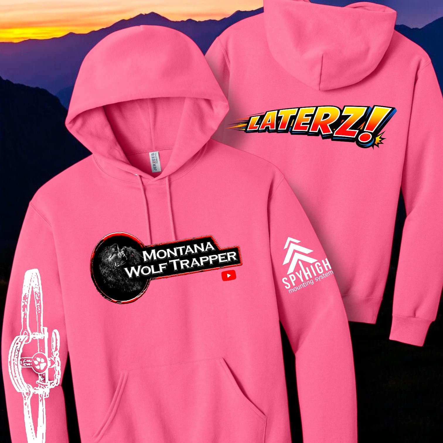 laterz hoodie pink